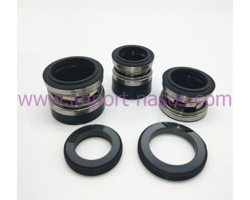 Gleitringdichtung IN0120.2100L.QQVGG, eine mechanische Wellendichtung aus der Serie IN2100L. Das Bild zeigt die axiale Baulänge und die präzise gefertigten Dichtflächen der Trockenlauf-Gleitringdichtung.