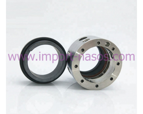 Mechanical seal model IN0200.59BQQVGG, a cartridge-type seal with a clamping ring, featuring silicon carbide rotating and stationary faces mounted on an AISI304 metal assembly.