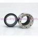 Mechanical seal model IN0200.59BQQVGG, a cartridge-type seal with a clamping ring, featuring silicon carbide rotating and stationary faces mounted on an AISI304 metal assembly.