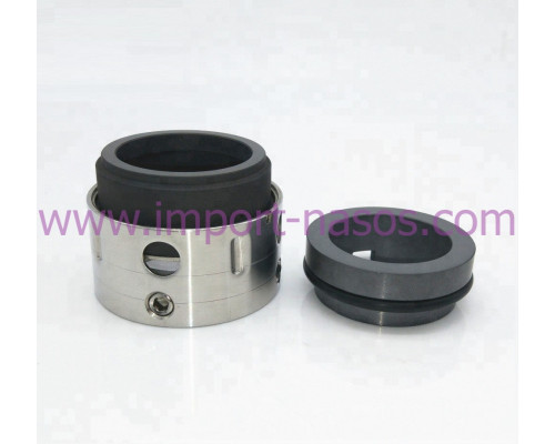 Mechanical seal model IN0200.59BQQVGG, a cartridge-type seal with a clamping ring, featuring silicon carbide rotating and stationary faces mounted on an AISI304 metal assembly.