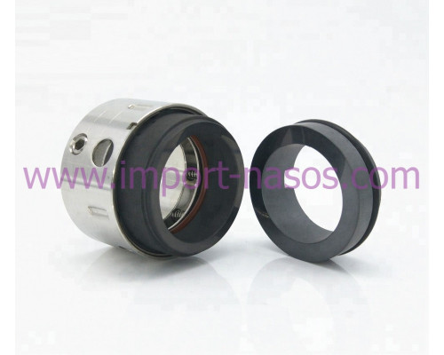 Mechanical seal model IN0200.59BQQVGG, a cartridge-type seal with a clamping ring, featuring silicon carbide rotating and stationary faces mounted on an AISI304 metal assembly.