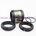 Mechanical seal model IN0280.804.QQVGG, a double tandem cartridge seal, featuring a 28mm shaft diameter and silicon carbide rotating and stationary faces.